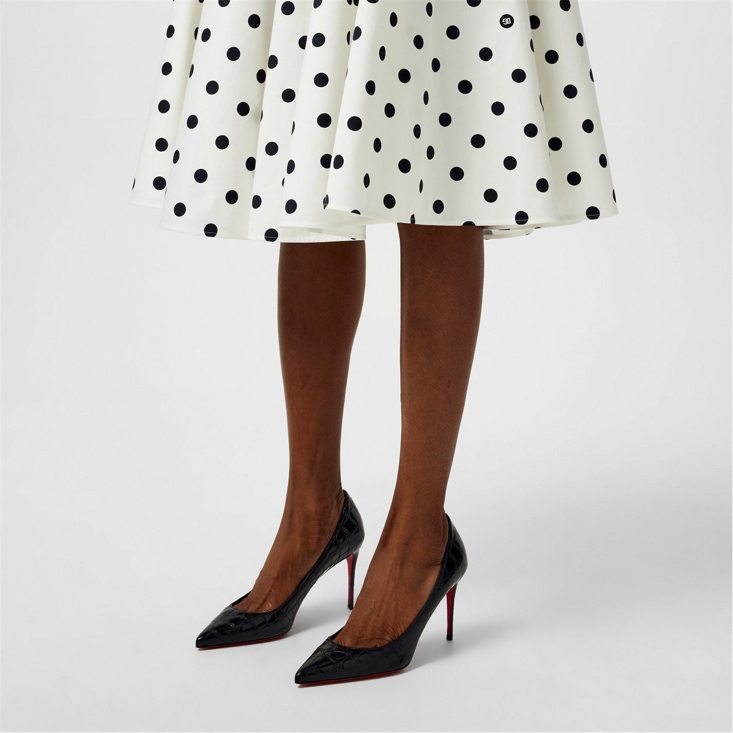  Kate 85mm Croc Pumps Black