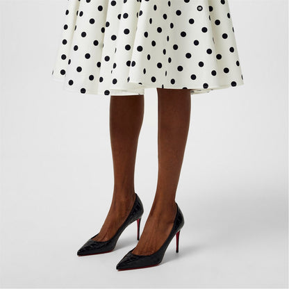 Kate 85mm Croc Pumps Black