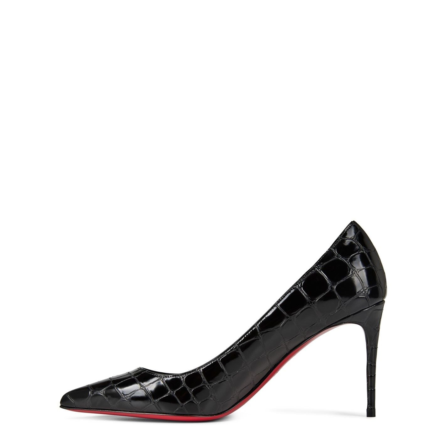  Kate 85mm Croc Pumps Black
