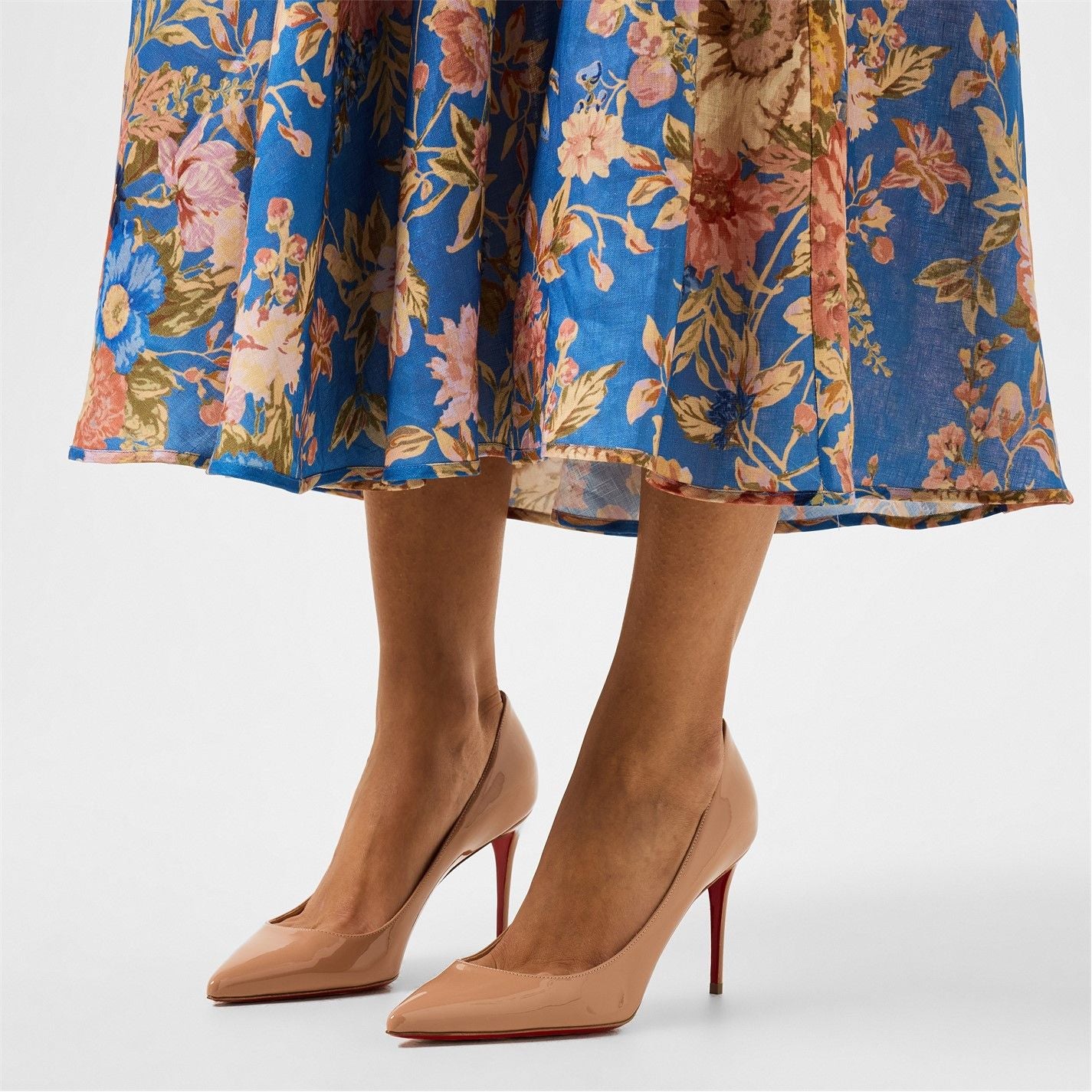  Kate 85mm Patent Leather Pumps Blush PK1A