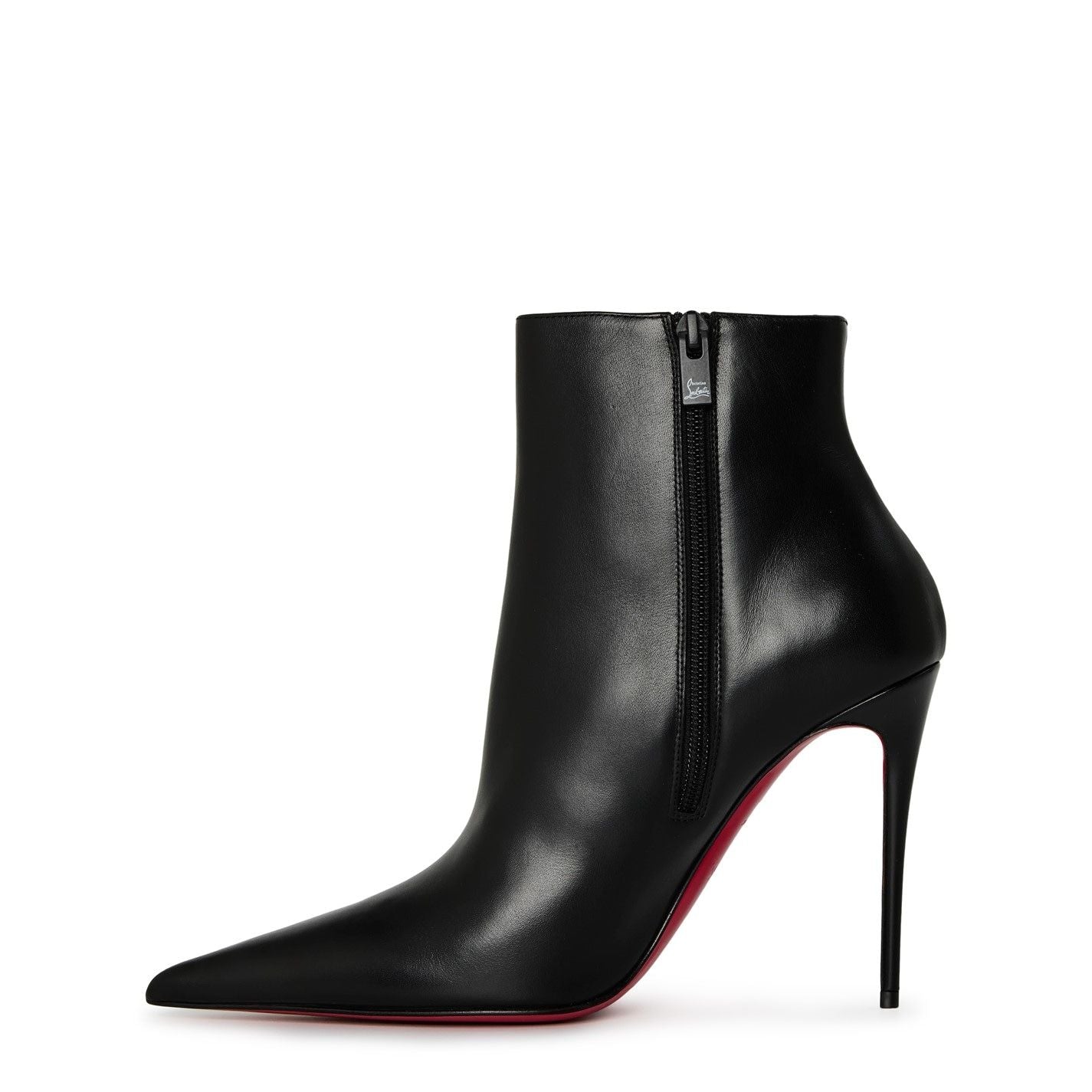  Kate Max Leather Ankle Boots 100mm Black