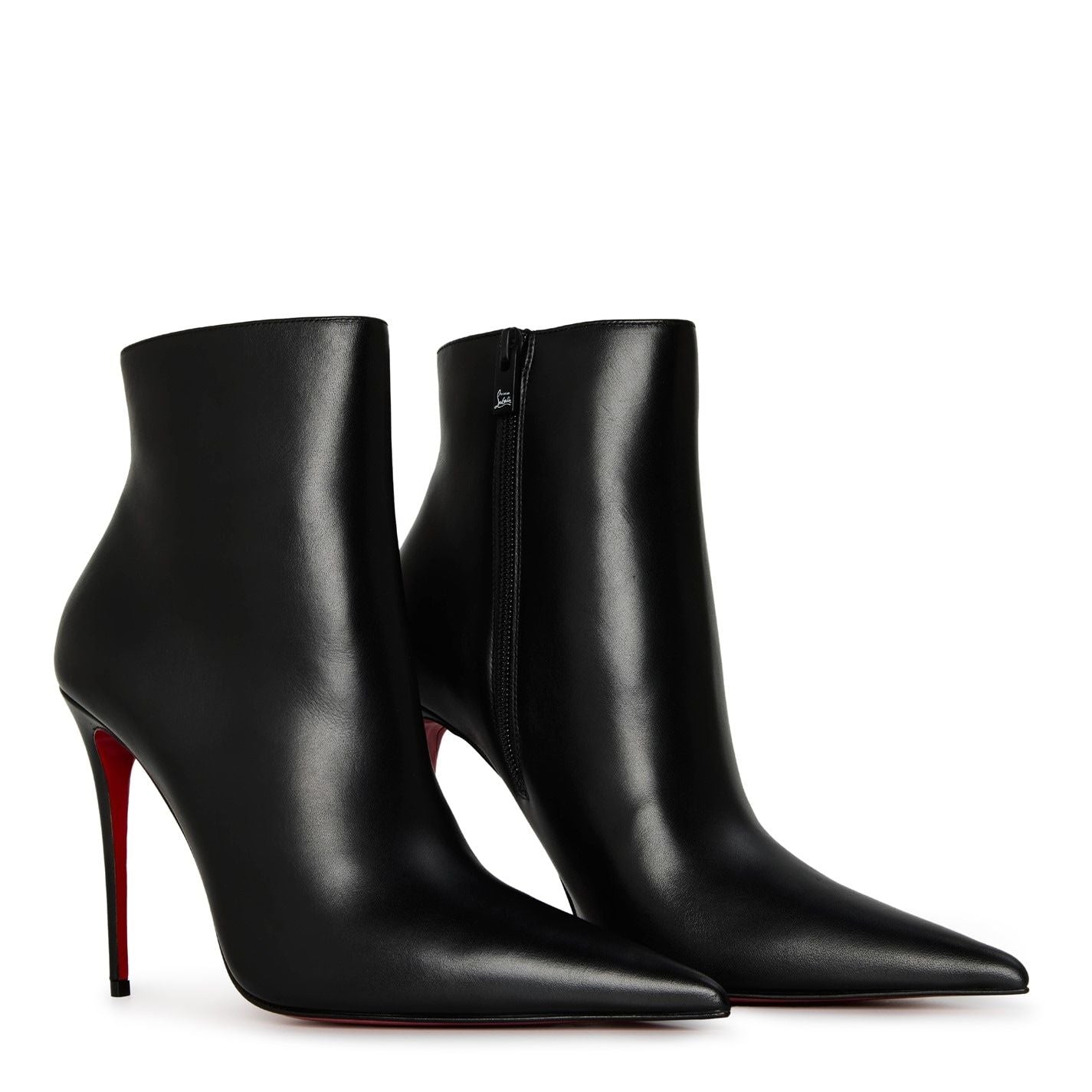  Kate Max Leather Ankle Boots 100mm Black