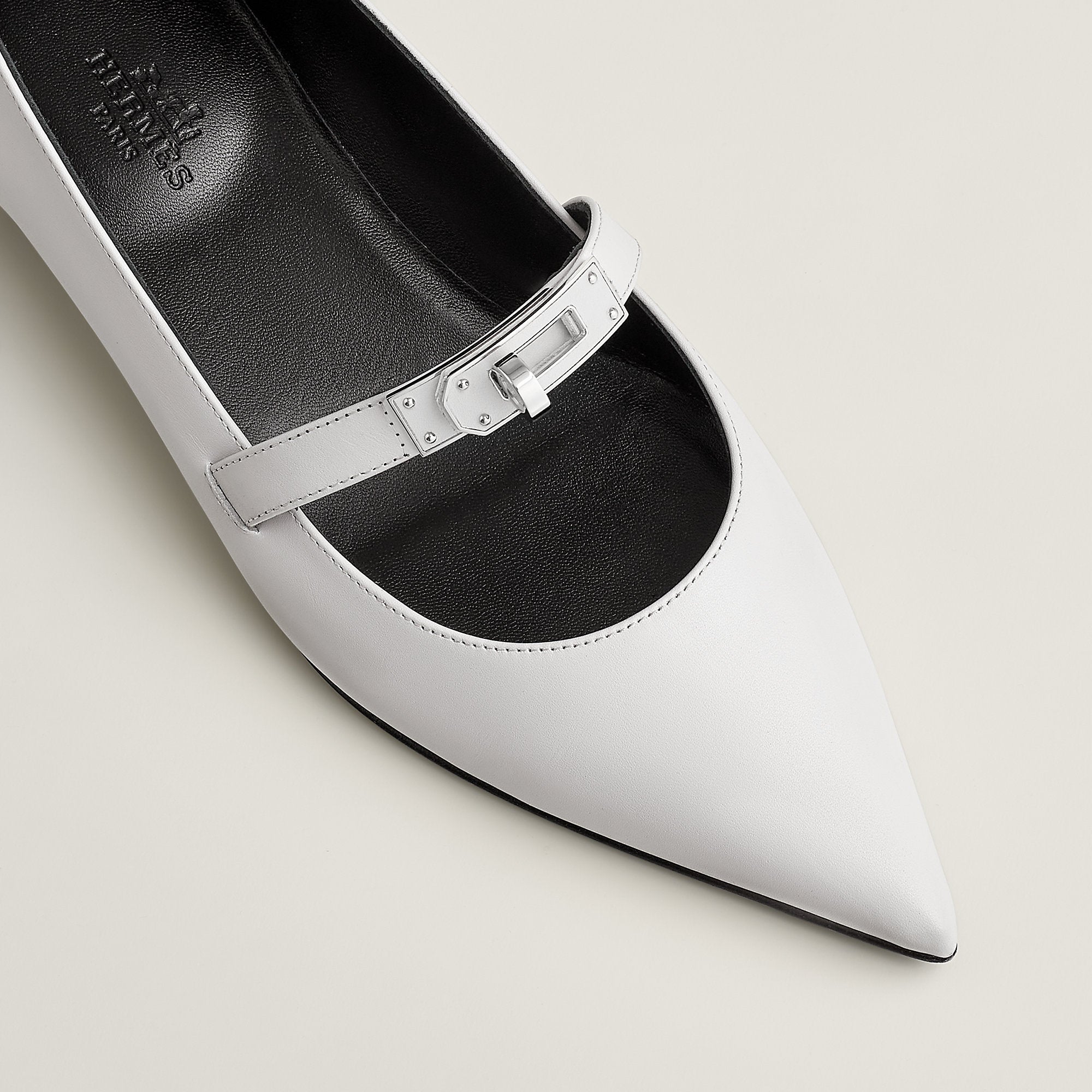  Hermes Kelly Ballet Flat Gris Clair