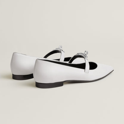  Hermes Kelly Ballet Flat Gris Clair