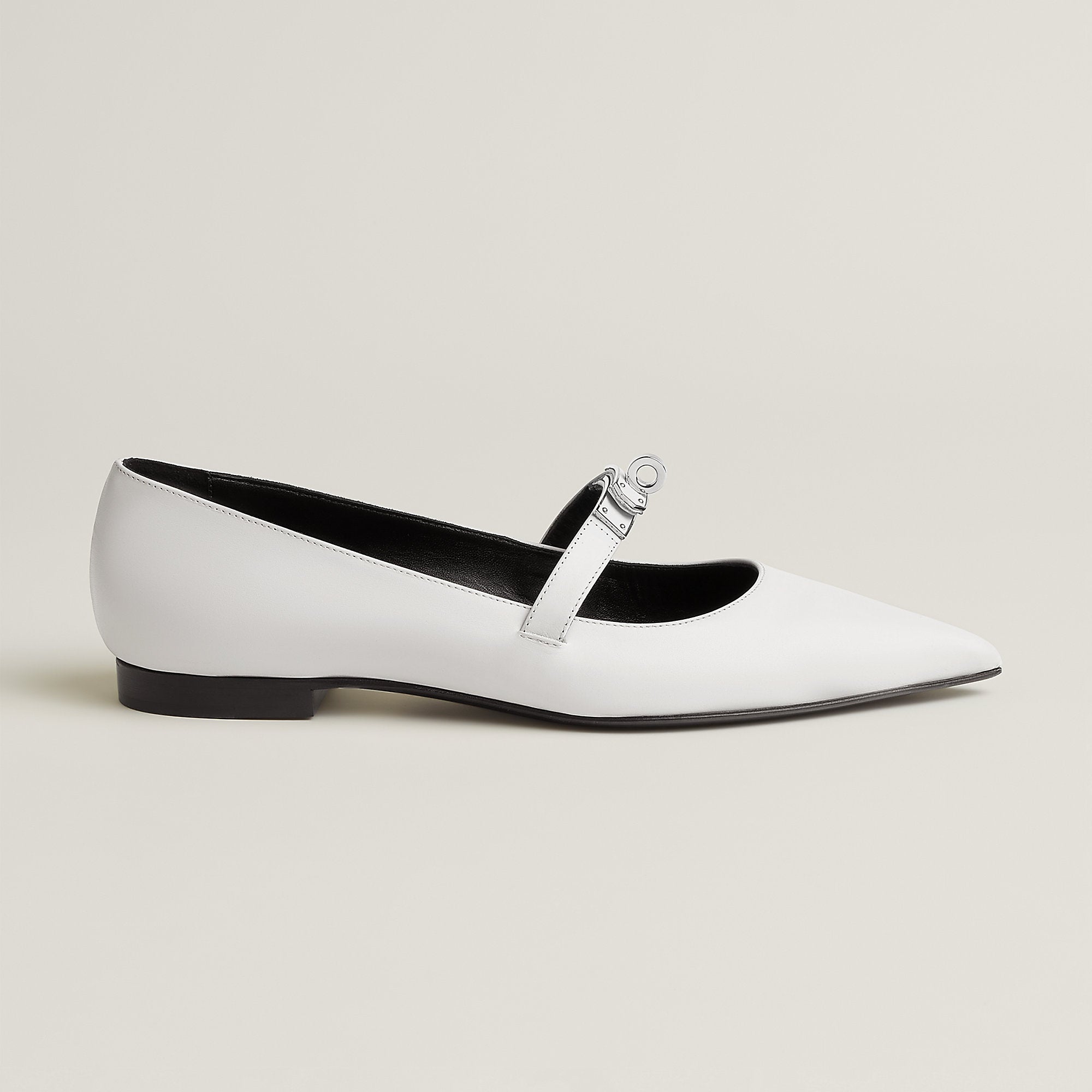  Hermes Kelly Ballet Flat Gris Clair