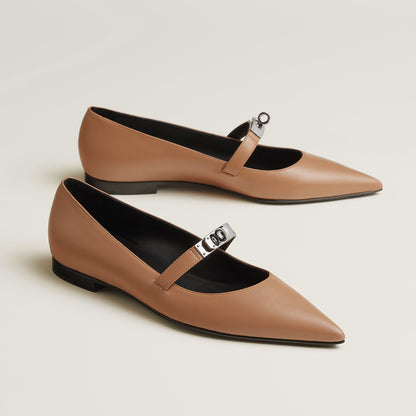  Hermes Kelly Ballet Flat Naturel Clair