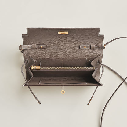  Hermes Kelly Classique To Go Wallet Gris Tain