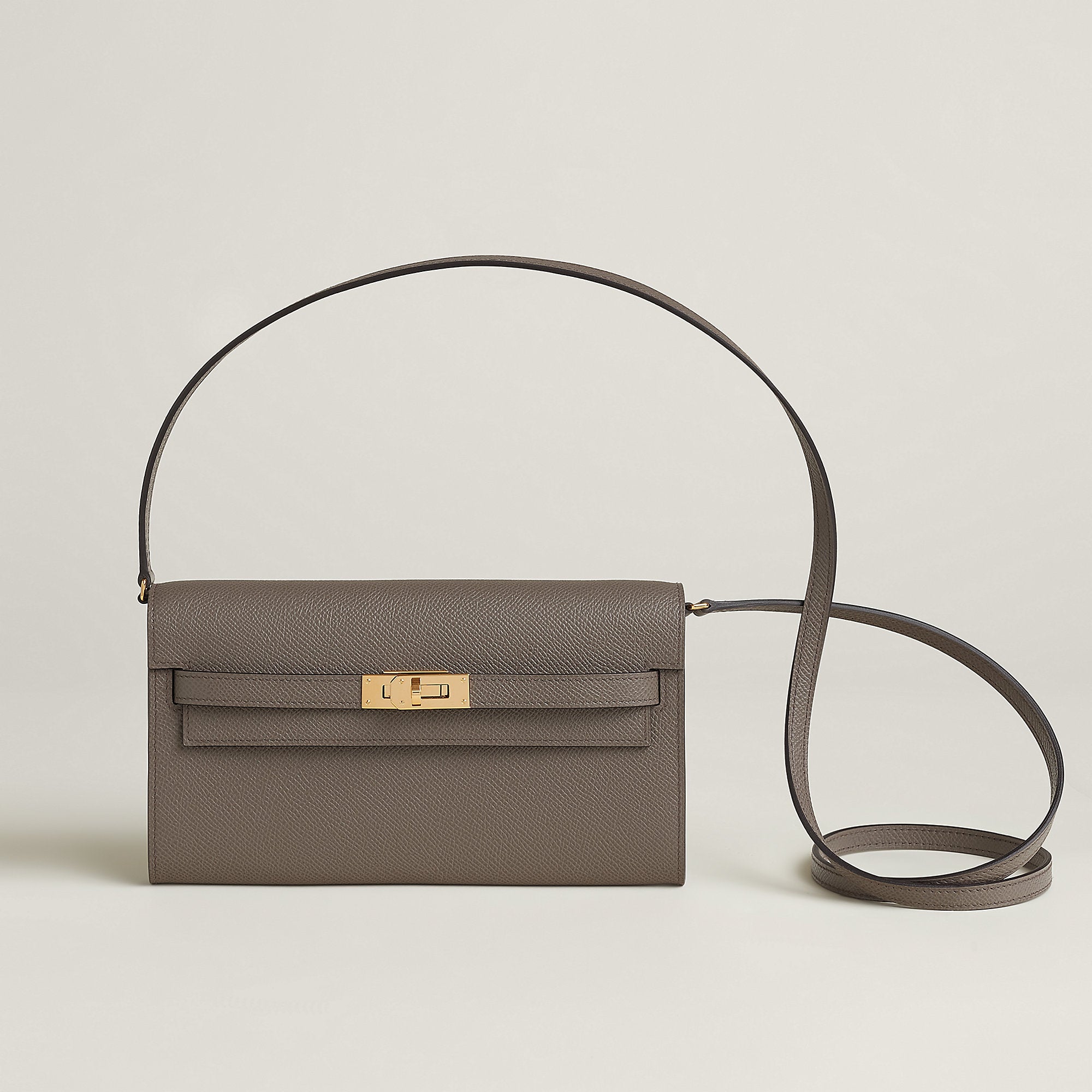  Hermes Kelly Classique To Go Wallet Gris Tain