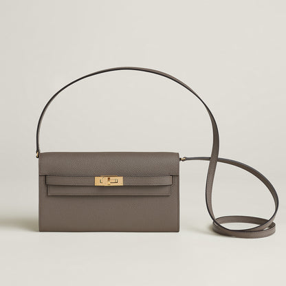  Hermes Kelly Classique To Go Wallet Gris Tain