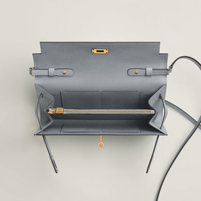  Hermes Kelly Classique To Go Wallet Gris Tain