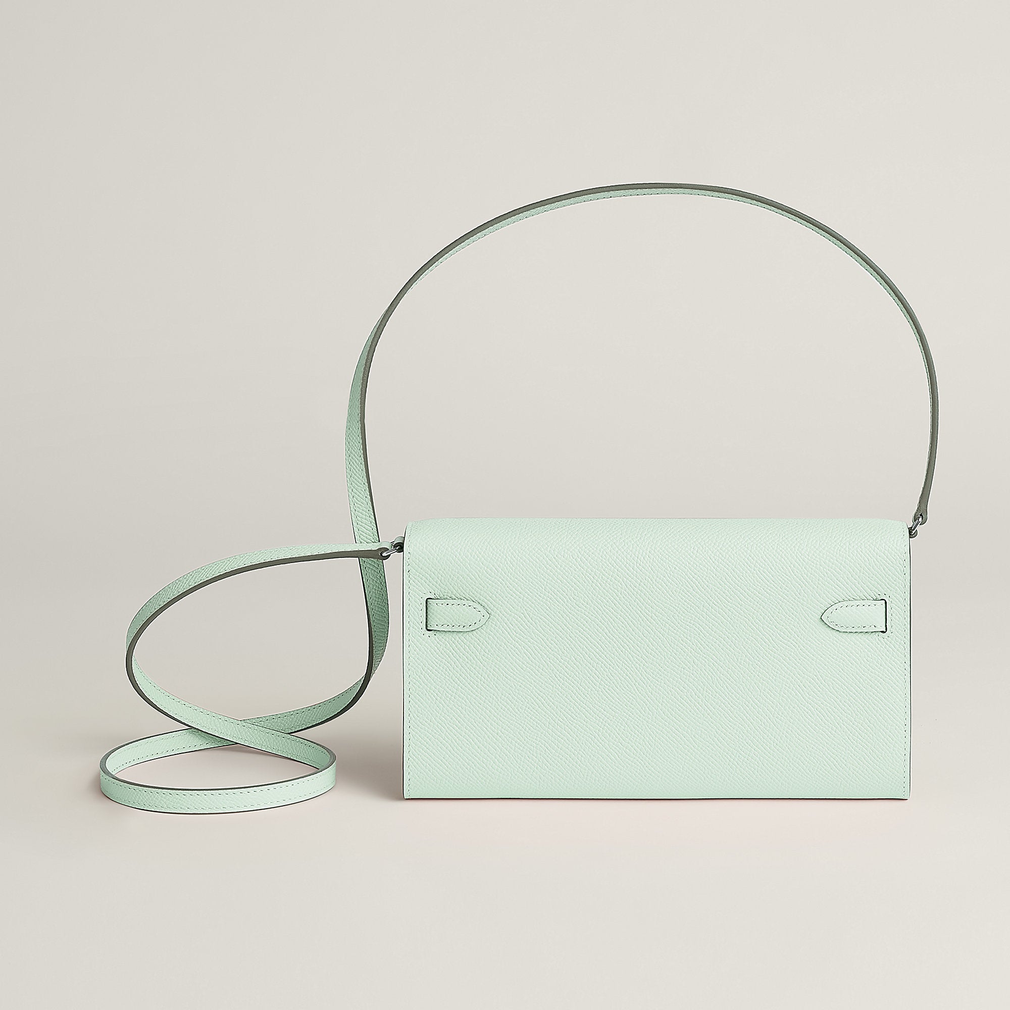  Hermes Kelly Classique To Go Wallet Gris Tain
