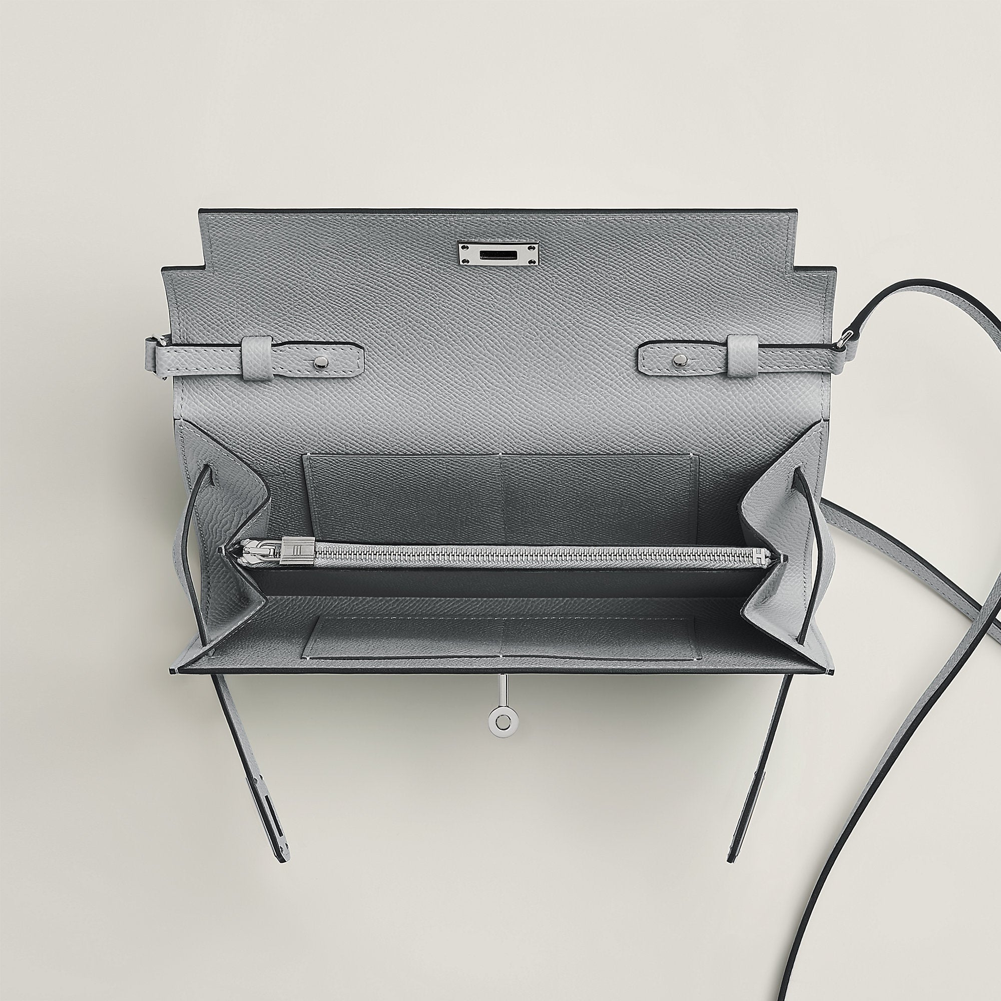  Hermes Kelly Classique To Go Wallet Gris Tain
