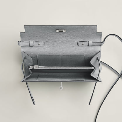  Hermes Kelly Classique To Go Wallet Gris Tain
