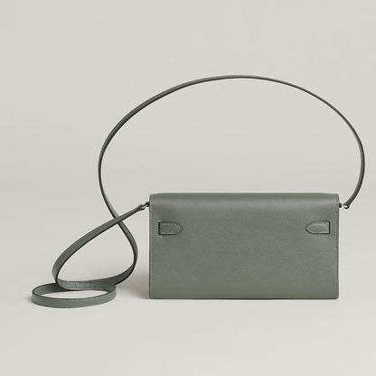  Hermes Kelly Classique To Go Wallet Vert Amande