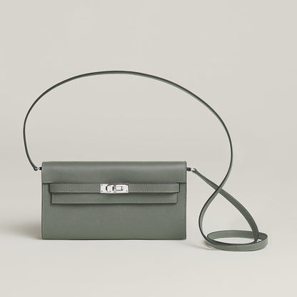  Hermes Kelly Classique To Go Wallet Vert Amande