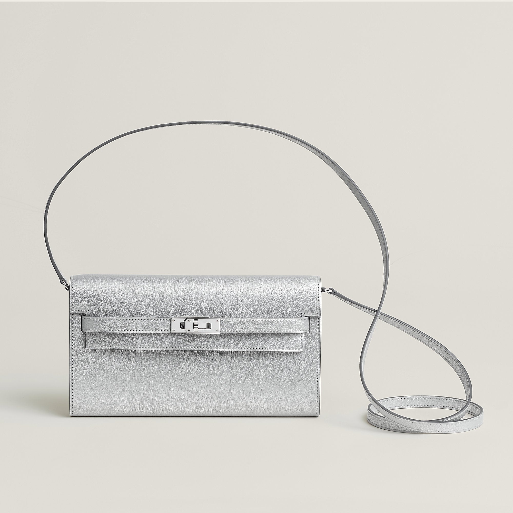  Hermes Kelly Classique To Go Wallet Gris Tain