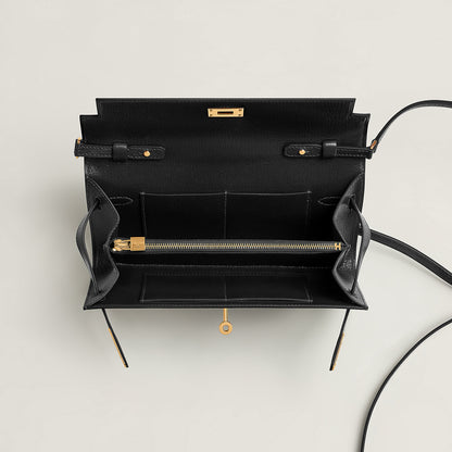  Hermes Kelly Classique To Go Wallet Gris Tain