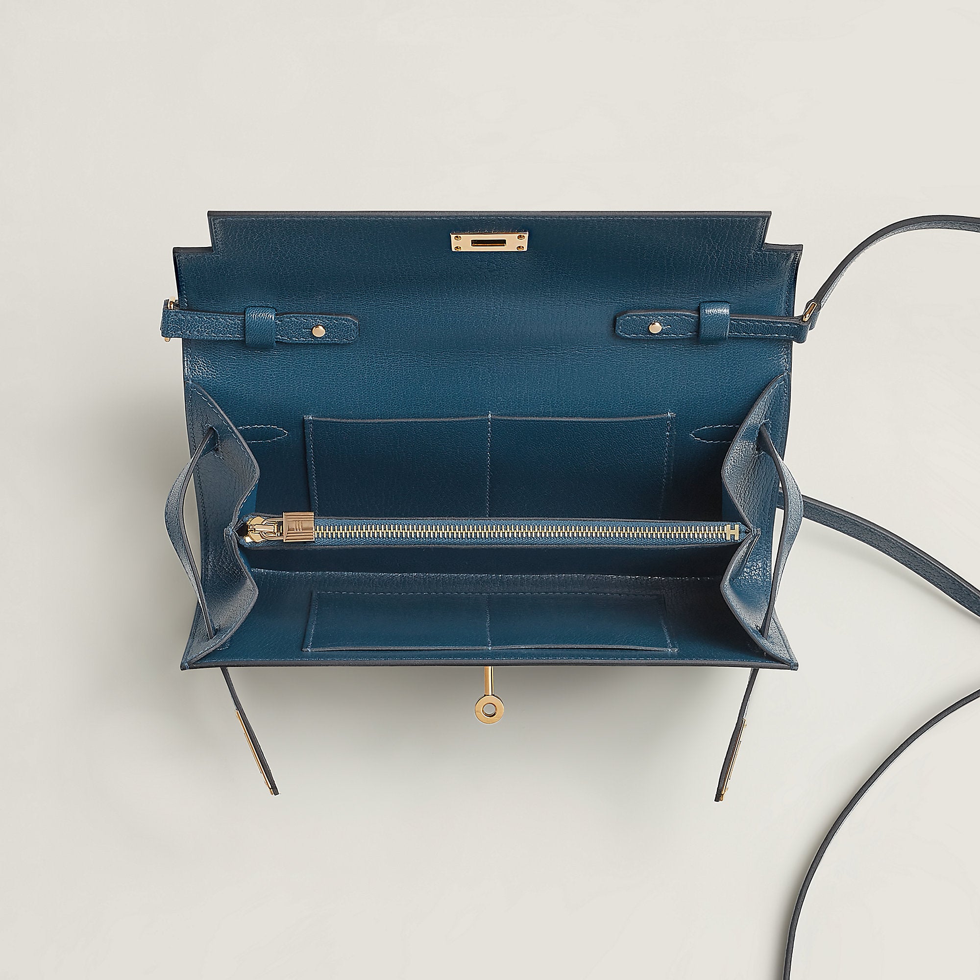  Hermes Kelly Classique To Go Wallet Gris Tain