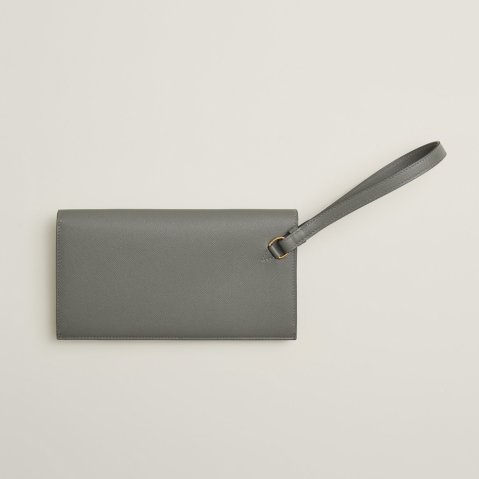  Hermes Kelly Pocket Long Wallet Gris Meyer