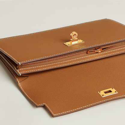  Hermes Kelly Pocket Long Wallet Gris Meyer