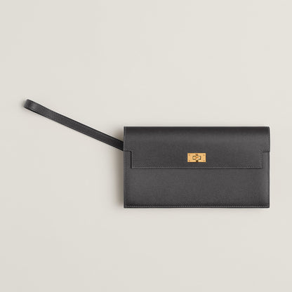  Hermes Kelly Pocket Long Wallet Gris Meyer