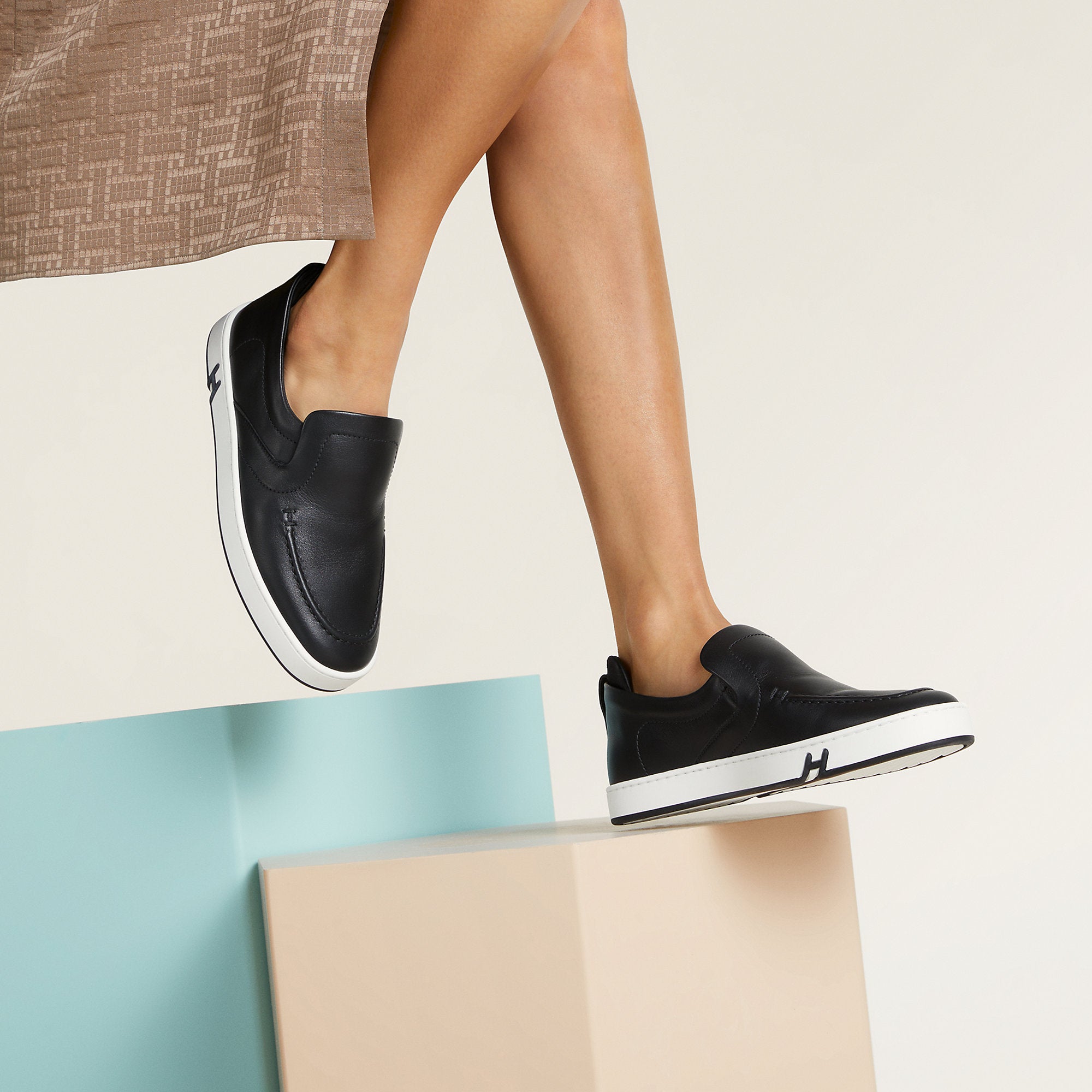  Hermes Kiddy Slip On Sneaker Noir