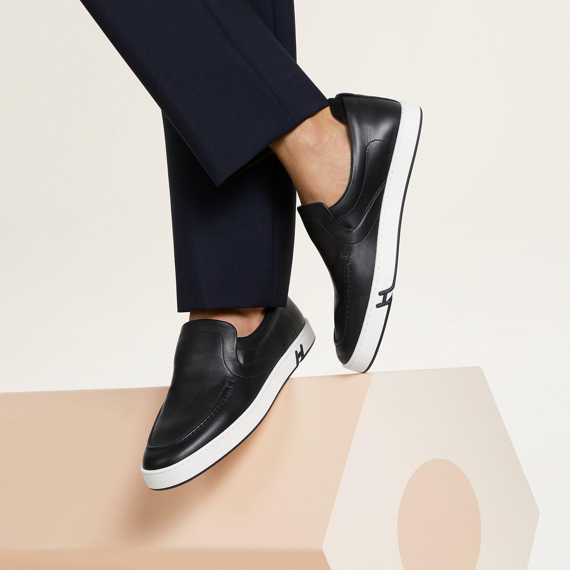  Hermes Kiddy Slip On Sneaker Noir