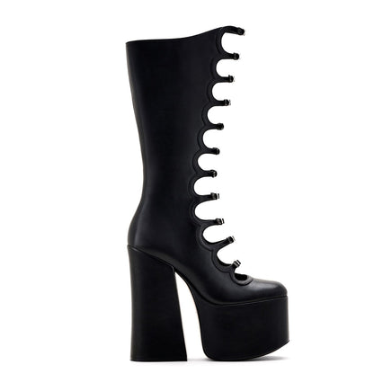  Kiki Knee-High Boots Black