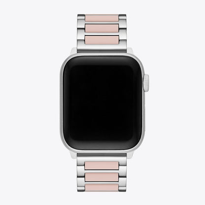 Tory Burch Kira Band for Apple Watch SILVER/LIGHT PINK