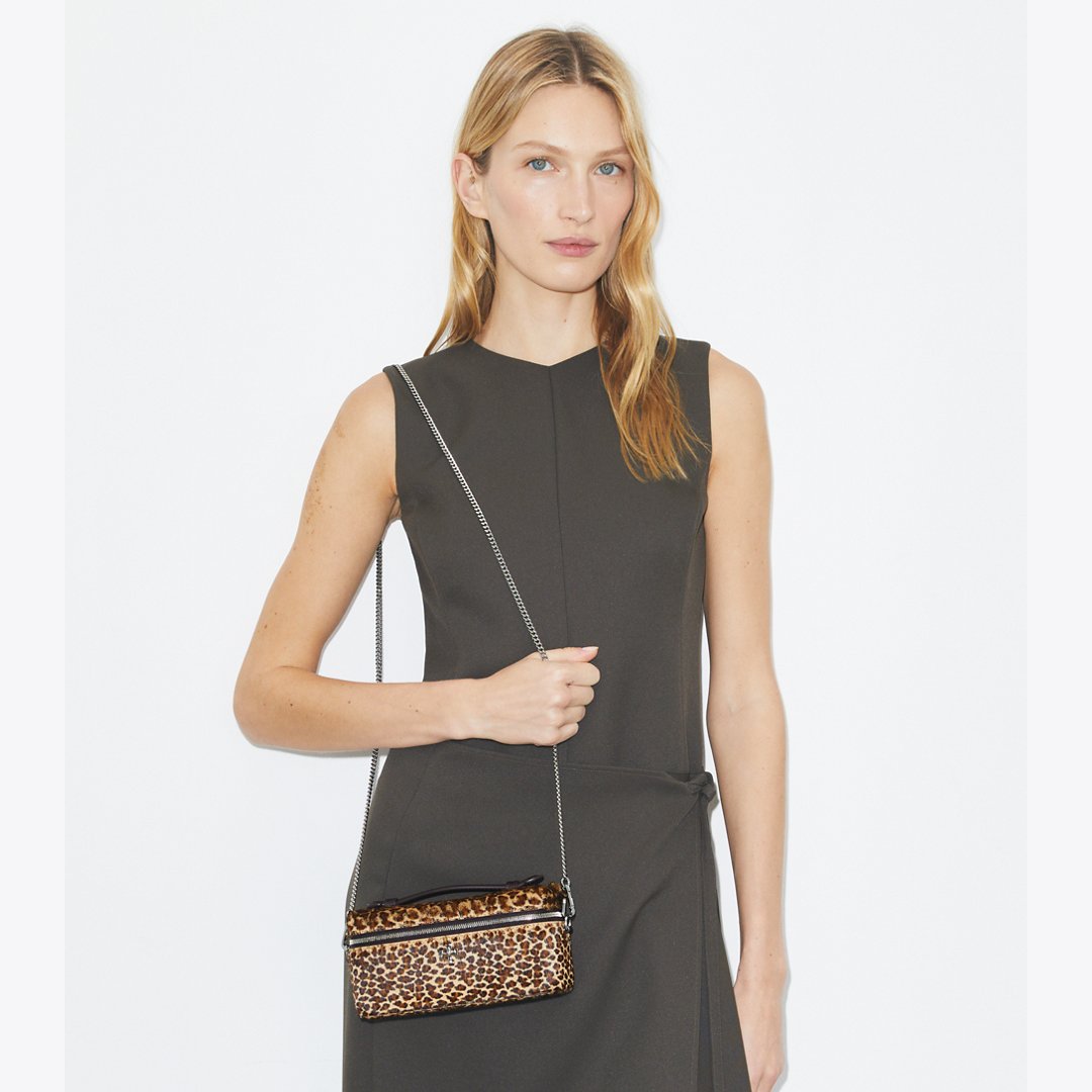 Tory Burch Kira Calf Hair Vanity Case Multi