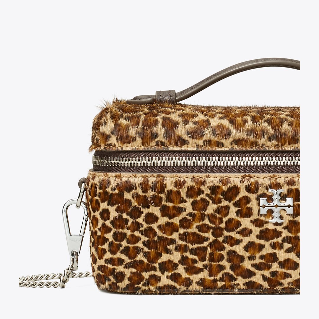 Tory Burch Kira Calf Hair Vanity Case Multi