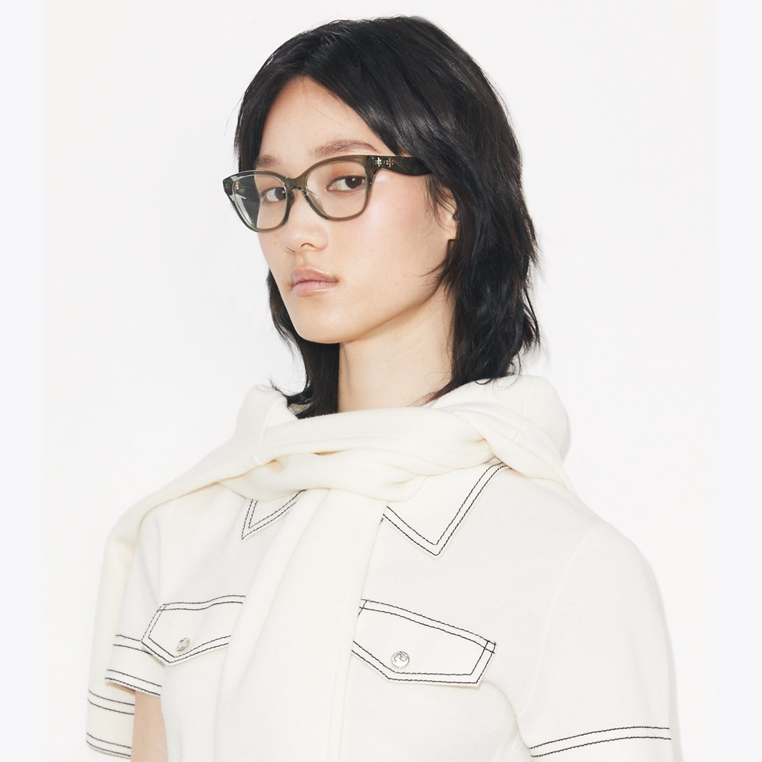 Tory Burch Kira Cat-Eye Eyeglasses BLACK
