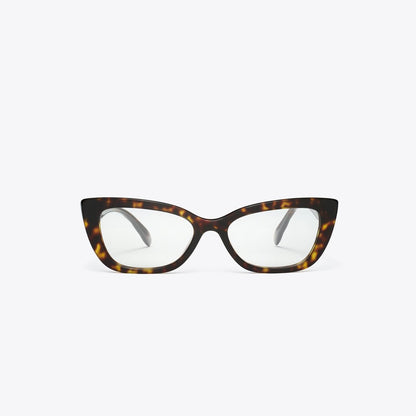 Tory Burch Kira Cat-Eye Eyeglasses DARK TORTOISE