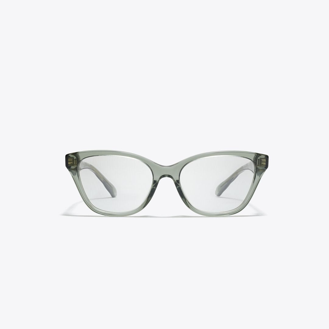Tory Burch Kira Cat-Eye Eyeglasses TRANSPARENT SAGE