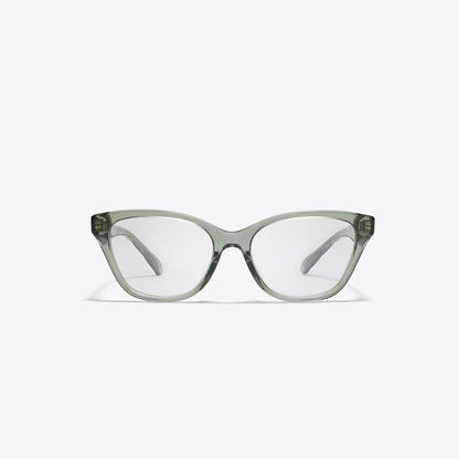 Tory Burch Kira Cat-Eye Eyeglasses TRANSPARENT SAGE