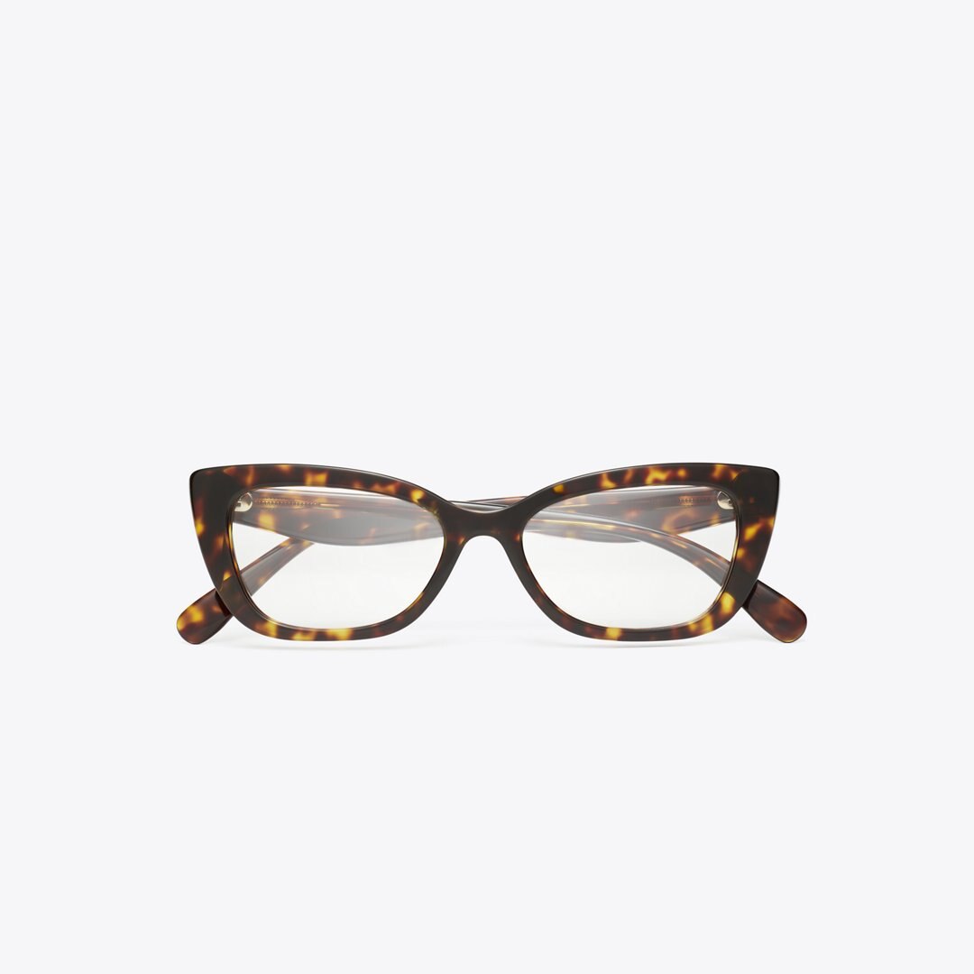 Tory Burch Kira Cat-Eye Eyeglasses DARK TORTOISE