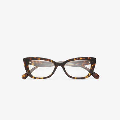 Tory Burch Kira Cat-Eye Eyeglasses DARK TORTOISE