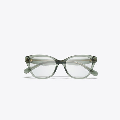 Tory Burch Kira Cat-Eye Eyeglasses TRANSPARENT SAGE