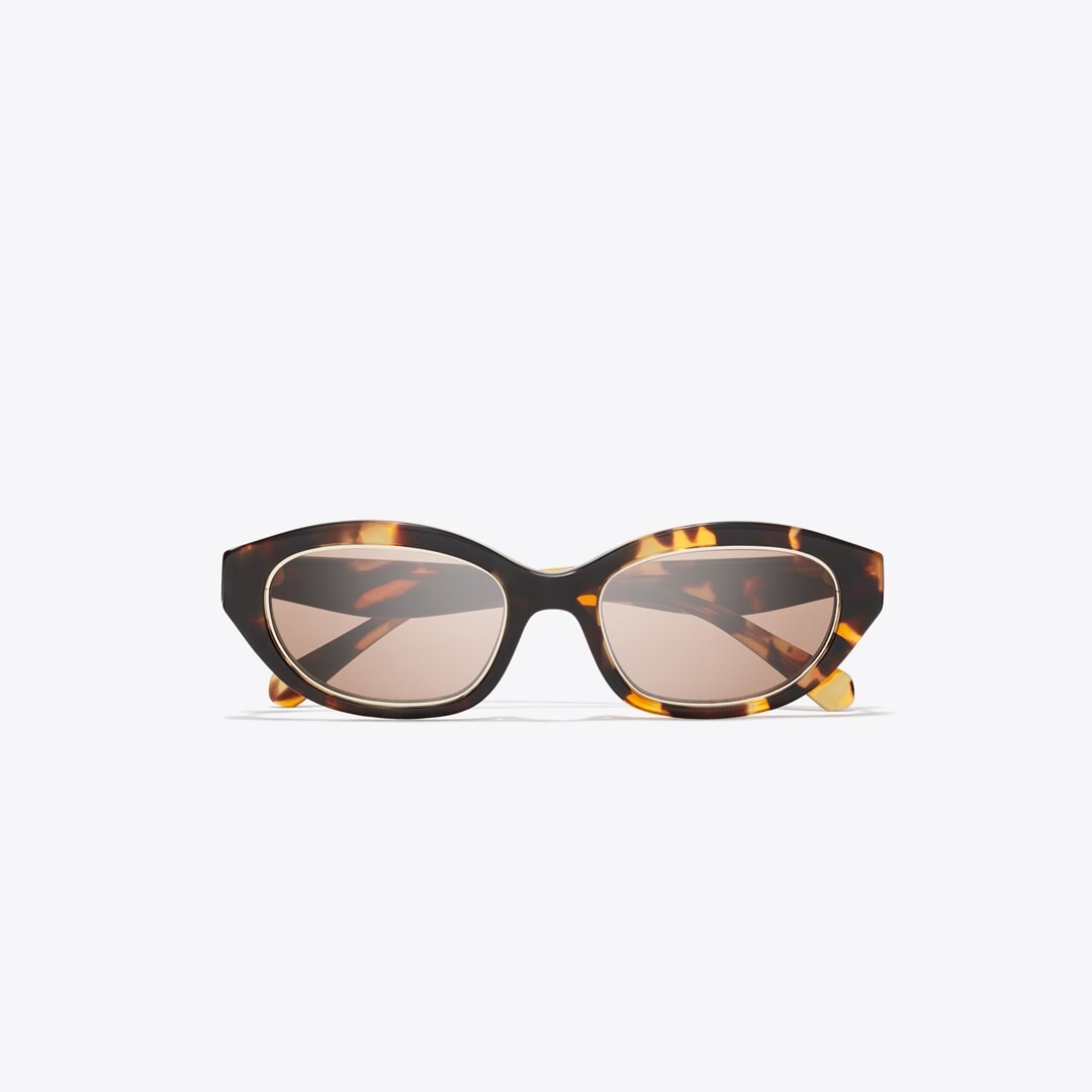 Tory Burch Kira Cat-Eye Sunglasses TORTOISE/AMBER BROWN