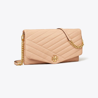 Tory Burch Kira Chevron Clutch Devon Sand