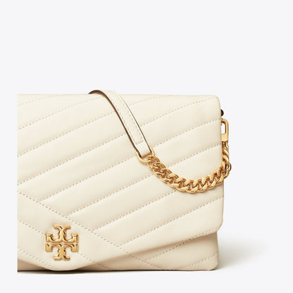 Tory Burch Kira Chevron Clutch New Ivory