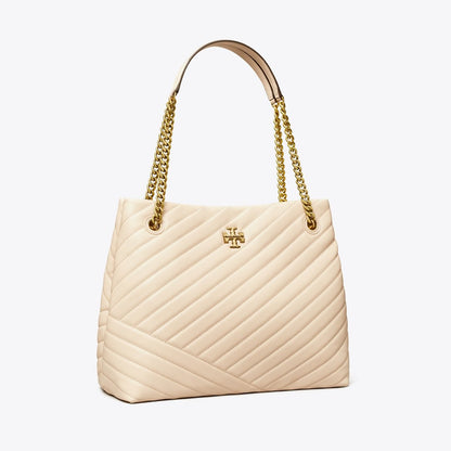 Tory Burch Kira Chevron Tote New Cream