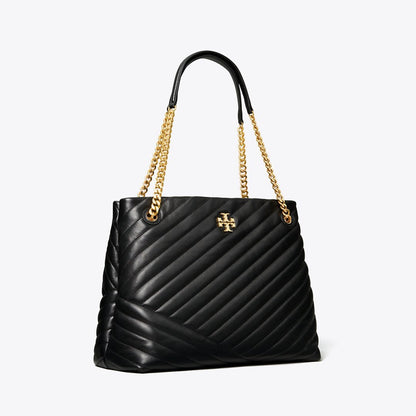 Tory Burch Kira Chevron Tote Black