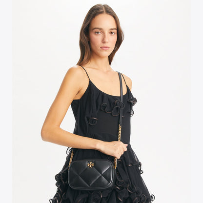 Tory Burch Kira Diamond Quilt Camera Bag Black