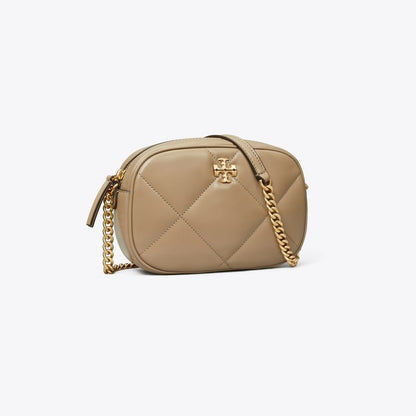Tory Burch Kira Diamond Quilt Camera Bag Taupe Oak