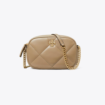 Tory Burch Kira Diamond Quilt Camera Bag Taupe Oak