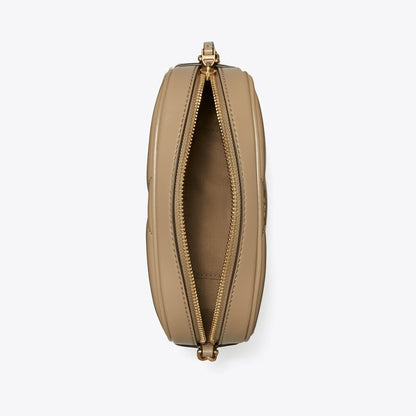 Tory Burch Kira Diamond Quilt Camera Bag Taupe Oak