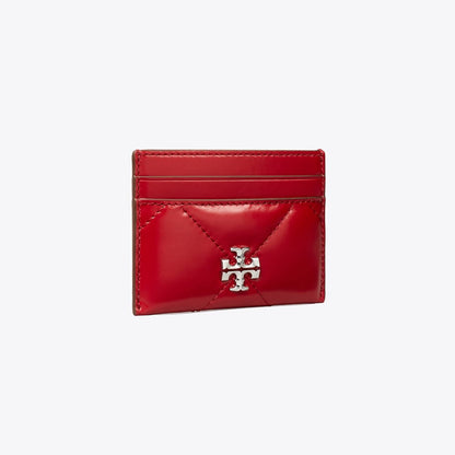 Tory Burch Kira Diamond Quilt Card Case Red