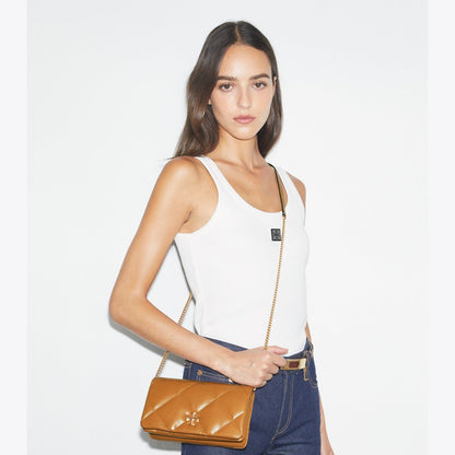 Tory Burch Kira Diamond Quilt Crossbody Classic Chestnut