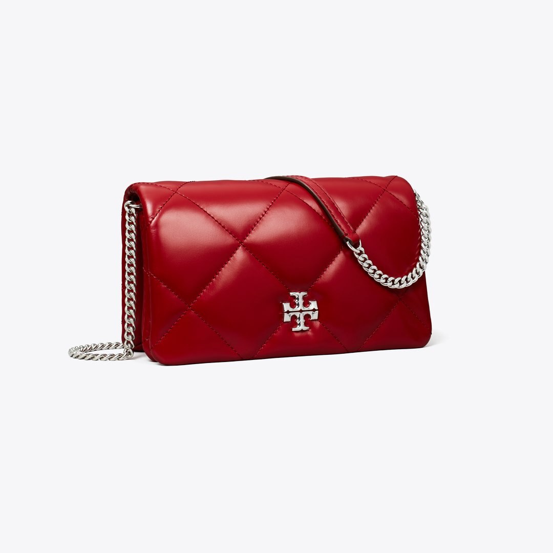 Tory Burch Kira Diamond Quilt Crossbody Red